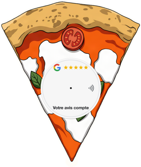 Plaque en forme de part de pizza